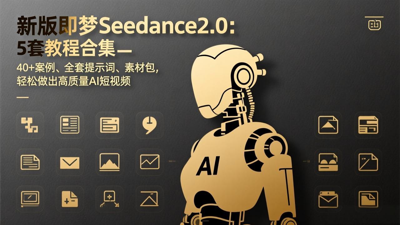 新版即梦Seedance2.0:5套教程合集,40+案例、全套提示词、素材包,轻松做出高质量AI短视频采购|汽车产业|汽车配件|机加工蚂蚁智酷企业交流社群中心