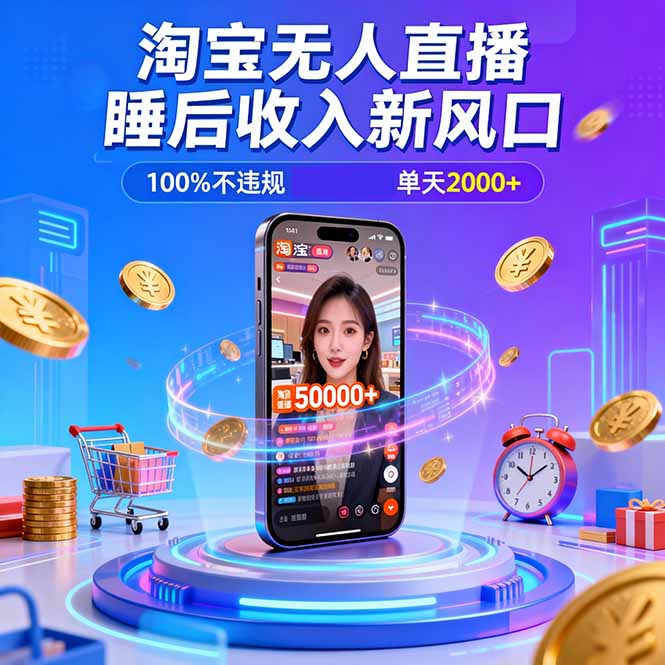 淘宝无人直播,不违规不封号,直播100小时卖了5万,年底旺季!采购|汽车产业|汽车配件|机加工蚂蚁智酷企业交流社群中心