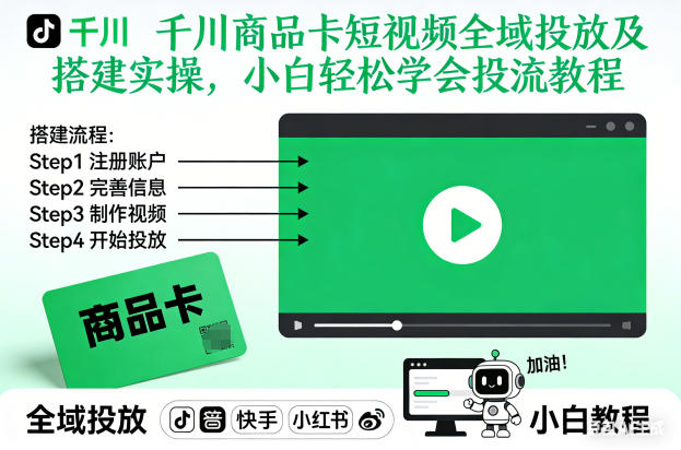 千川商品卡短视频全域投放及搭建实操，小白轻松学会投流教程采购|汽车产业|汽车配件|机加工蚂蚁智酷企业交流社群中心