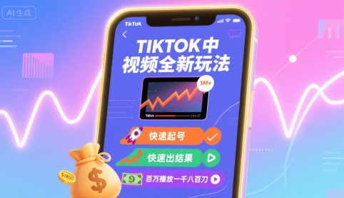 Tiktok中视频全新玩法,快速起号,快速出结果,百万播放一千八百刀采购|汽车产业|汽车配件|机加工蚂蚁智酷企业交流社群中心