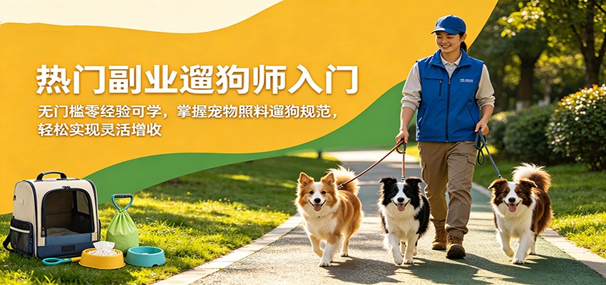 热门副业遛狗师入门，无门槛零经验可学，掌握宠物照料遛狗规范，轻松实现灵活增收采购|汽车产业|汽车配件|机加工企业家交流社群中心