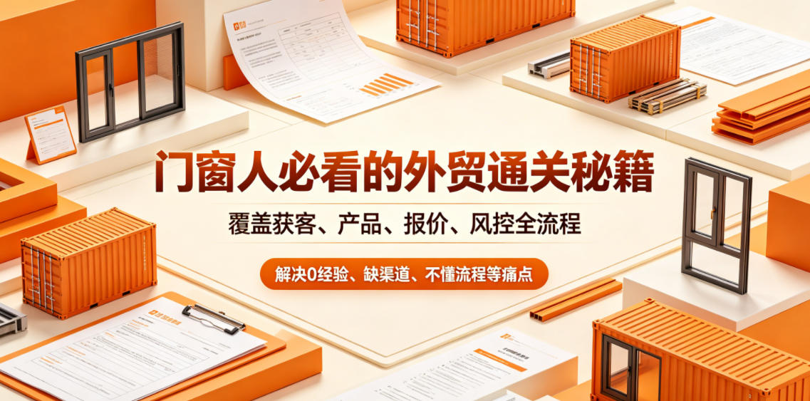 门窗人必看的外贸通关秘籍,块覆盖获客、产品、报价、风控全流程,解决0经验、缺渠道、不懂流程等痛点采购|汽车产业|汽车配件|机加工企业家交流社群中心