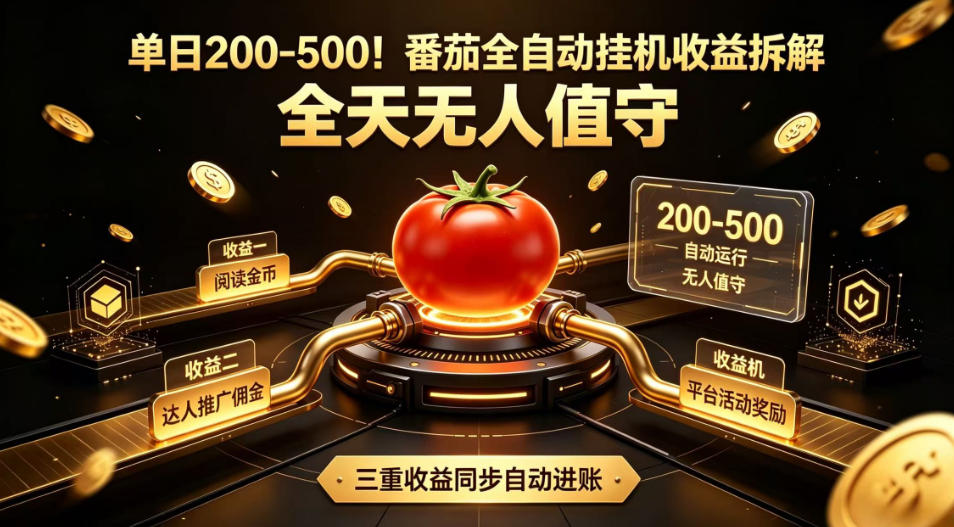 单日200-500!番茄全自动挂G收益拆解,全天无人值守,矩阵操作收益翻倍【揭秘】采购|汽车产业|汽车配件|机加工企业家交流社群中心