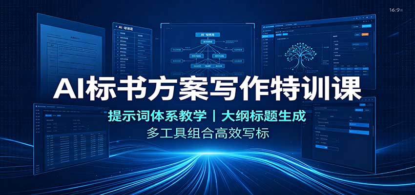 AI标书方案写作特训课:提示词体系教学,大纲标题生成,多工具组合高效写标采购|汽车产业|汽车配件|机加工企业家交流社群中心
