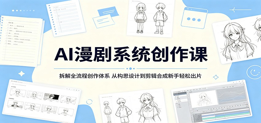 AI漫剧系统创作课：拆解全流程创作体系，从构思设计到剪辑合成新手轻松出片采购|汽车产业|汽车配件|机加工企业家交流社群中心