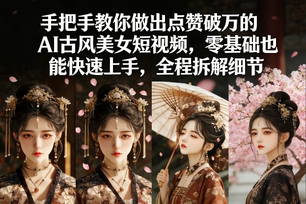手把手教你做出点赞破万的AI古风美女短视频，零基础也能快速上手，全程拆解细节采购|汽车产业|汽车配件|机加工蚂蚁智酷企业交流社群中心