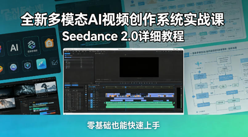 全新多模态AI视频创作系统实战课，Seedance 2.0详细教程，零基础也能快速上手采购|汽车产业|汽车配件|机加工企业家交流社群中心