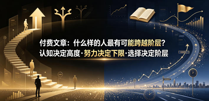 付费文章:什么样的人最有可能跨越阶层?认知决定高度·努力决定下限·选择决定阶层采购|汽车产业|汽车配件|机加工企业家交流社群中心