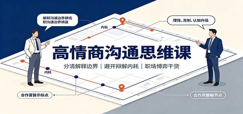 高情商沟通思维课:分清解释边界,避开辩解内耗,职场博弈干货采购|汽车产业|汽车配件|机加工企业家交流社群中心