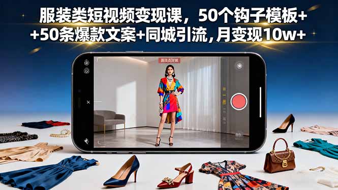 服装类短视频变现课,50个钩子模板+50条爆款文案+同城引流,月变现10w+采购|汽车产业|汽车配件|机加工蚂蚁智酷企业交流社群中心