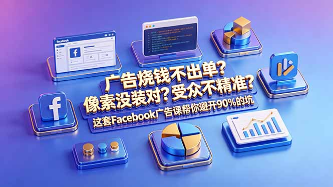 广告烧钱不出单？像素没装对？受众不精准？这套Facebook广告课帮你避开90%的坑-原创双语字幕采购|汽车产业|汽车配件|机加工企业家交流社群中心