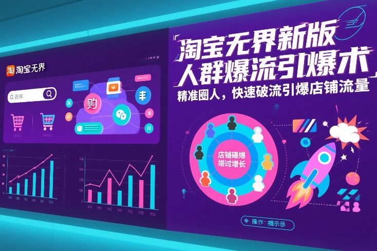 淘宝无界新版人群爆流引爆术，精准圈人，快速破流引爆店铺流量采购|汽车产业|汽车配件|机加工蚂蚁智酷企业交流社群中心