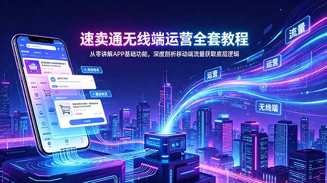 速卖通无线端运营全套教程,从零讲解APP基础功能,深度剖析移动端流量获取底层逻辑采购|汽车产业|汽车配件|机加工企业家交流社群中心