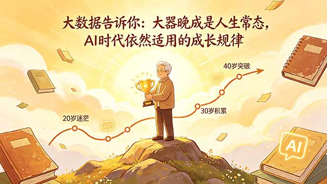付费文章：大数据告诉你：大器晚成是人生常态，AI 时代依然适用的成长规律采购|汽车产业|汽车配件|机加工企业家交流社群中心