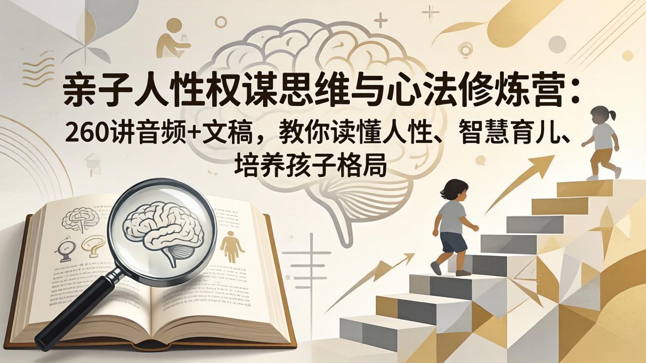 亲子人性权谋思维与心法修炼营：260讲音频+文稿，教你读懂人性、智慧育儿、培养孩子格局采购|汽车产业|汽车配件|机加工企业家交流社群中心