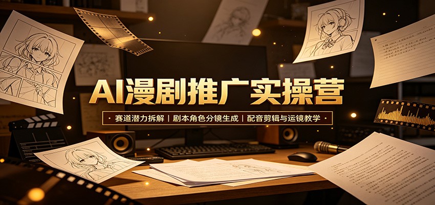 AI漫剧推广实操营：赛道潜力拆解，剧本角色分镜生成，配音剪辑与运镜教学采购|汽车产业|汽车配件|机加工企业家交流社群中心