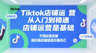 Tiktok店铺运营从入门到精通，店铺运营是基础，不懂运营店铺，瞎折腾店铺就是折腾自己采购|汽车产业|汽车配件|机加工蚂蚁智酷企业交流社群中心