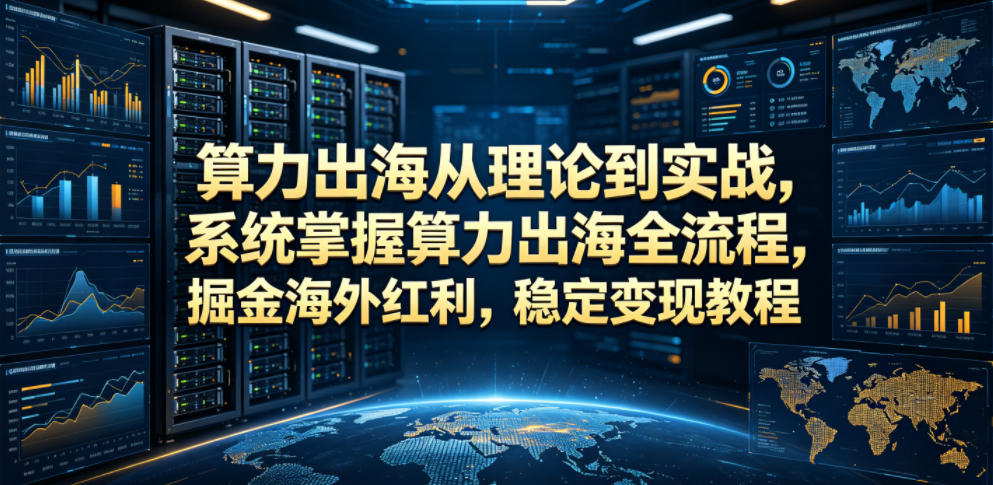 算力出海从理论到实战,系统掌握算力出海全流程,掘金海外红利,稳定变现教程采购|汽车产业|汽车配件|机加工企业家交流社群中心