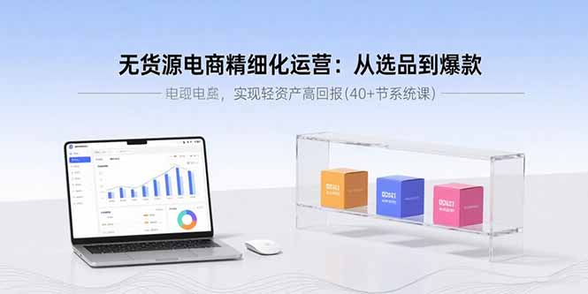 无货源电商精细化运营:从选品到爆款,实现轻资产高回报(40+节系统课采购|汽车产业|汽车配件|机加工蚂蚁智酷企业交流社群中心