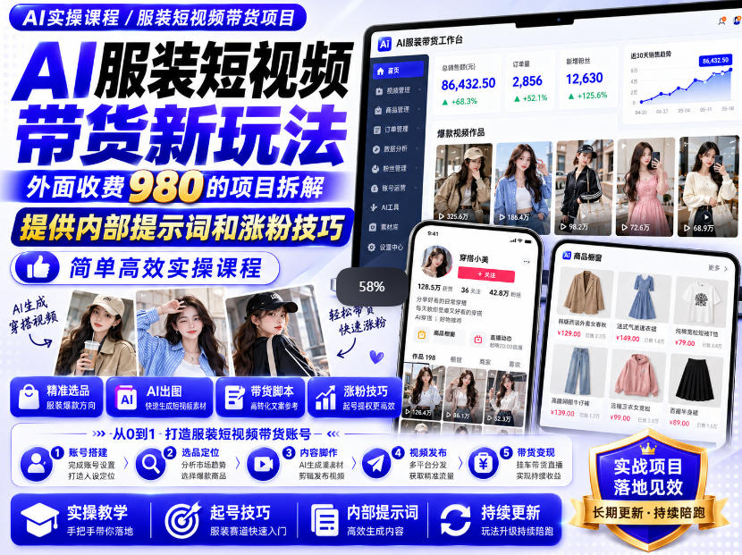 外面收费980AI快手带货系统课程,内部课程首次外放,操作简单高效,一分钟一条爆款视频采购|汽车产业|汽车配件|机加工企业家交流社群中心