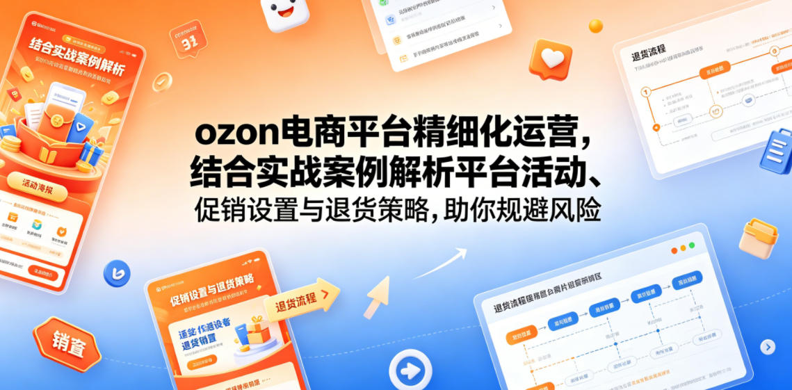 ozon电商平台精细化运营,结合实战案例解析平台活动、促销设置与退货策略,助你规避风险、提升销量采购|汽车产业|汽车配件|机加工企业家交流社群中心