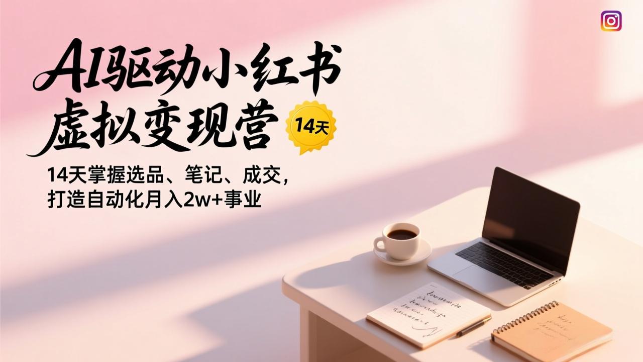 AI驱动小红书虚拟变现营，14天掌握选品、笔记、成交，打造自动化月入2w+事业采购|汽车产业|汽车配件|机加工蚂蚁智酷企业交流社群中心