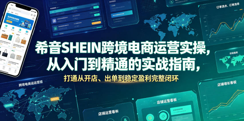希音SHEIN跨境电商运营实操，从入门到精通的实战指南，打通从开店、出单到稳定盈利完整闭环采购|汽车产业|汽车配件|机加工企业家交流社群中心