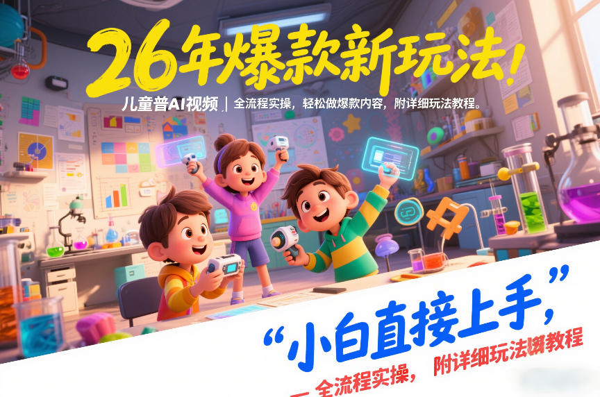 26年爆款新玩法，儿童科普AI视频，全流程实操，轻松做爆款内容，小白直接上手，附详细玩法教程采购|汽车产业|汽车配件|机加工蚂蚁智酷企业交流社群中心