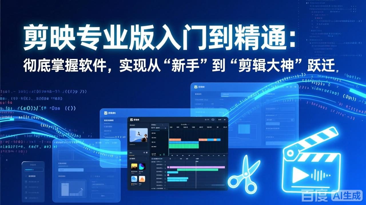 剪映专业版入门到精通：彻底掌握软件，实现从“新手”到“剪辑大神”跃迁采购|汽车产业|汽车配件|机加工蚂蚁智酷企业交流社群中心