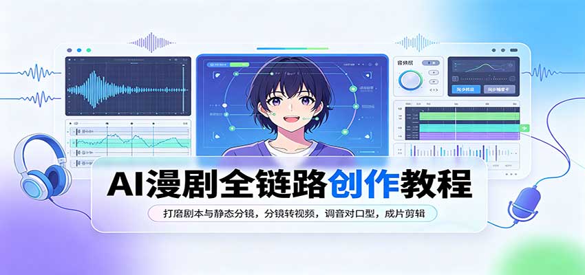 AI漫剧全链路创作教程：打磨剧本与静态分镜，分镜转视频，调音对口型，成片剪辑采购|汽车产业|汽车配件|机加工企业家交流社群中心