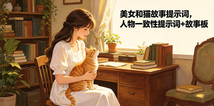 美女和猫故事提示词，人物一致性提示词+故事板采购|汽车产业|汽车配件|机加工企业家交流社群中心