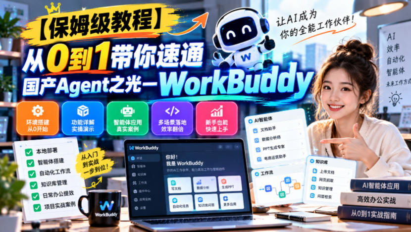 【保姆级教程】从0到1带你速通国产Agent之光—WorkBuddy【文档】采购|汽车产业|汽车配件|机加工企业家交流社群中心