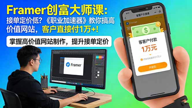 Framer 创富大师课:接单定价低?《职业加速器》教你搞高价值网站,客户直接付 1 万 +采购|汽车产业|汽车配件|机加工企业家交流社群中心