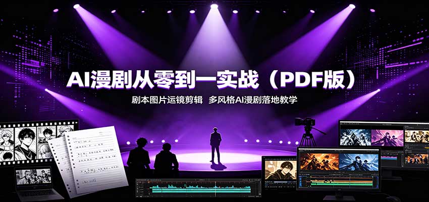 AI漫剧从零到一实战(PDF版)：剧本图片运镜剪辑，多风格AI漫剧落地教学采购|汽车产业|汽车配件|机加工企业家交流社群中心