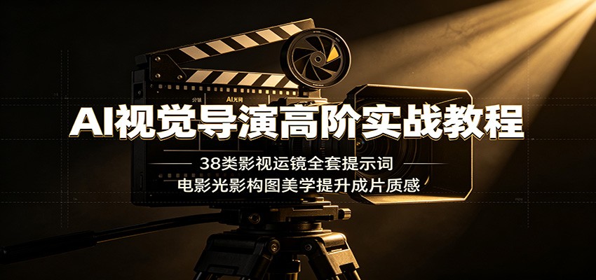 AI视觉导演高阶实战教程：38类影视运镜全套提示词，电影光影构图美学提升成片质感采购|汽车产业|汽车配件|机加工企业家交流社群中心
