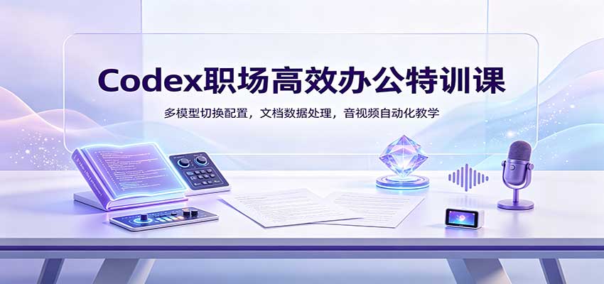Codex职场高效办公特训课:多模型切换配置,文档数据处理,音视频自动化教学采购|汽车产业|汽车配件|机加工企业家交流社群中心