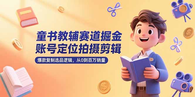 童书教辅赛道掘金,账号定位拍摄剪辑,爆款复制选品逻辑,从0到百万销量采购|汽车产业|汽车配件|机加工蚂蚁智酷企业交流社群中心