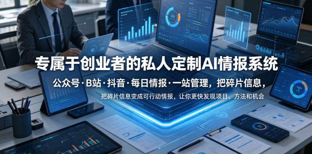 专属于创业者的私人定制AI情报系统,公众号·B站·抖音·每日情报·一站管理,把碎片信息变成可行动情报,让你更快发现项目、方法和机会采购|汽车产业|汽车配件|机加工企业家交流社群中心