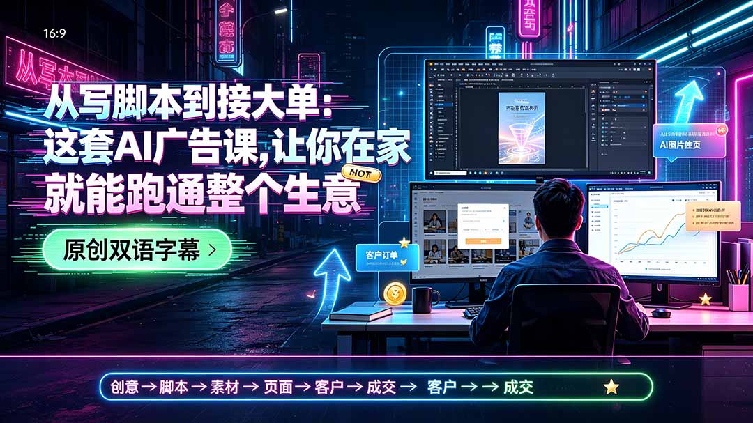 从写脚本到接大单:这套AI广告课,让你在家就能跑通整个生意【原创双语字幕】采购|汽车产业|汽车配件|机加工企业家交流社群中心