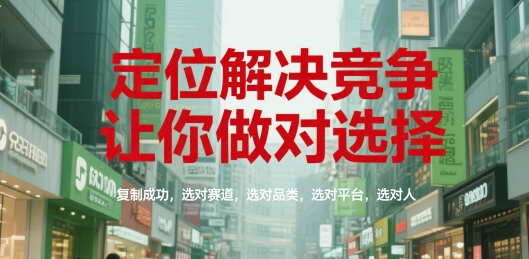 定位解决竞争，让你做对选择，复制成功，选对赛道，选对品类，选对平台，选对人采购|汽车产业|汽车配件|机加工蚂蚁智酷企业交流社群中心