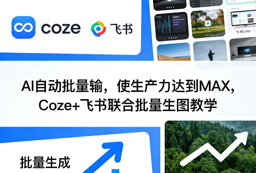 AI自动批量输，使生产力达到MAX，Coze+飞书联合批量生图教学采购|汽车产业|汽车配件|机加工蚂蚁智酷企业交流社群中心
