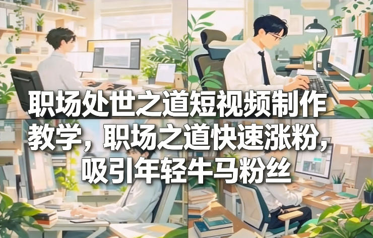 职场处世之道短视频制作教学，职场之道快速涨粉，吸引年轻牛马粉丝采购|汽车产业|汽车配件|机加工蚂蚁智酷企业交流社群中心