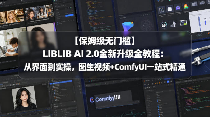 【保姆级无门槛】LIBLIB AI 2.0全新升级全教程：从界面到实操，图生视频+ComfyUI一站式精通采购|汽车产业|汽车配件|机加工企业家交流社群中心