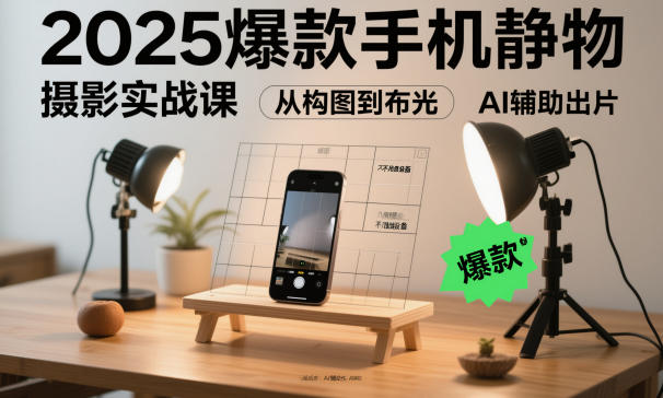 2025爆款手机静物摄影实战课,从构图到布光,不用贵设备,AI辅助出片采购|汽车产业|汽车配件|机加工蚂蚁智酷企业交流社群中心