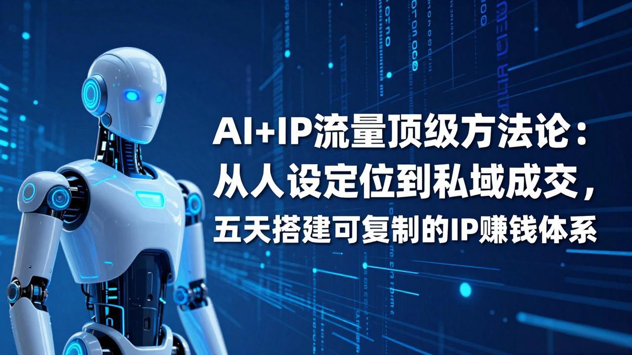 AI+IP顶级方法论:从人设定位到私域成交,五天搭建可复制的IP赚钱体系采购|汽车产业|汽车配件|机加工蚂蚁智酷企业交流社群中心