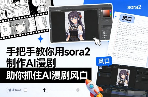 手把手教你用sora2制作AI漫剧,助你抓住AI漫剧风口采购|汽车产业|汽车配件|机加工蚂蚁智酷企业交流社群中心