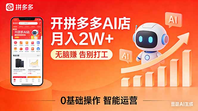 开一家拼多多AI店，月入2W+，无脑赚，告别打工，附SOP手册采购|汽车产业|汽车配件|机加工企业家交流社群中心
