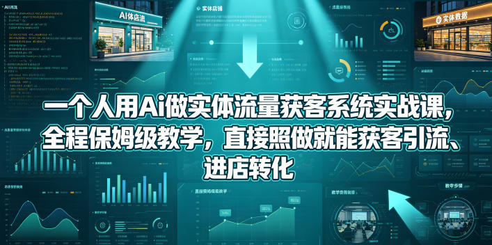 一个人用Ai做实体流量获客系统实战课，全程保姆级教学，直接照做就能获客引流、进店转化采购|汽车产业|汽车配件|机加工企业家交流社群中心
