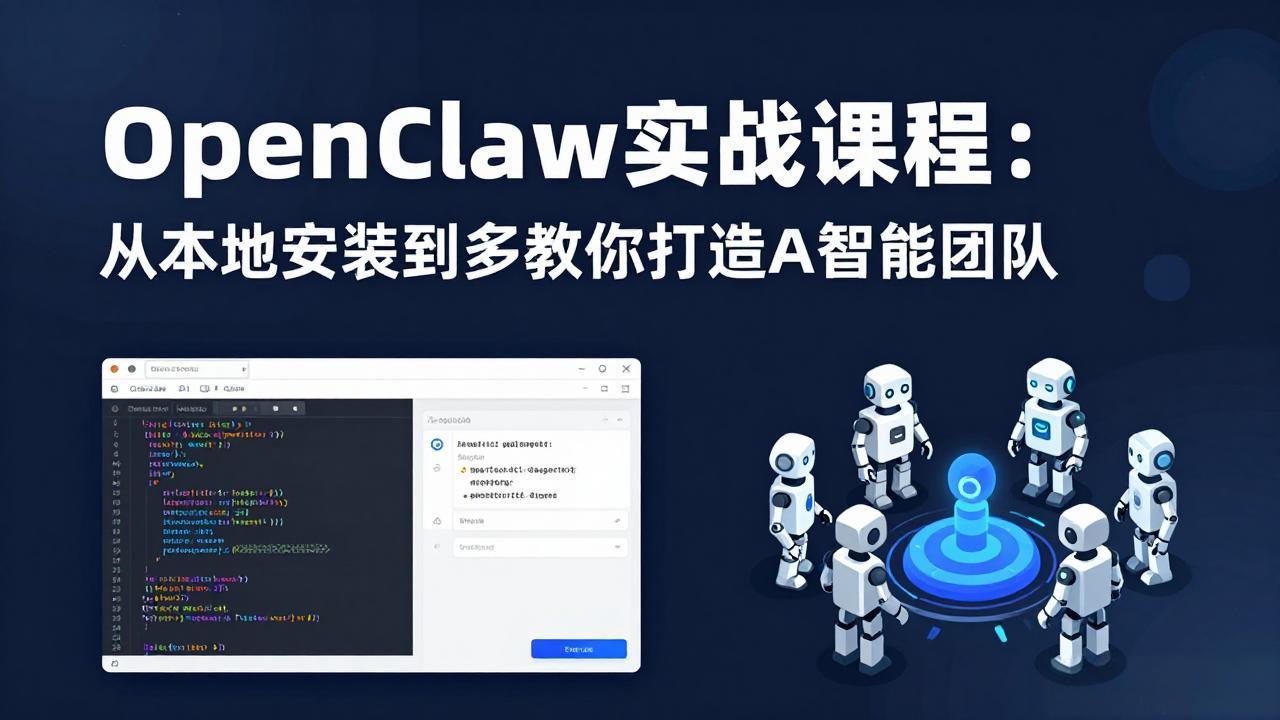 OpenClaw实战课程:从本地安装到多Agent协同,手把手教你打造AI智能团队采购|汽车产业|汽车配件|机加工企业家交流社群中心