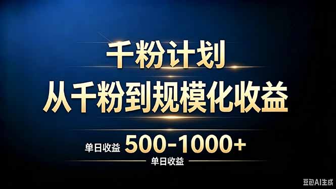 抖音千粉账号计划，从千粉到规模化收益 500-1000+单日收益采购|汽车产业|汽车配件|机加工企业家交流社群中心